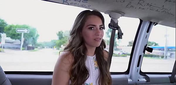  Big ass teen scammed by sexual deviant for freaky car sex